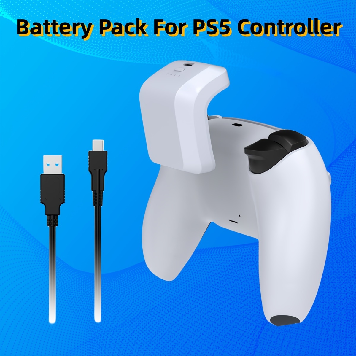 3400mAh Wiederaufladbarer PS5-Akku-Pack Mit LED-Anzeige Und Schnellem  USB-C-Ladekabel, Play And Charge Kit Für Playstation 5 Controller, Für