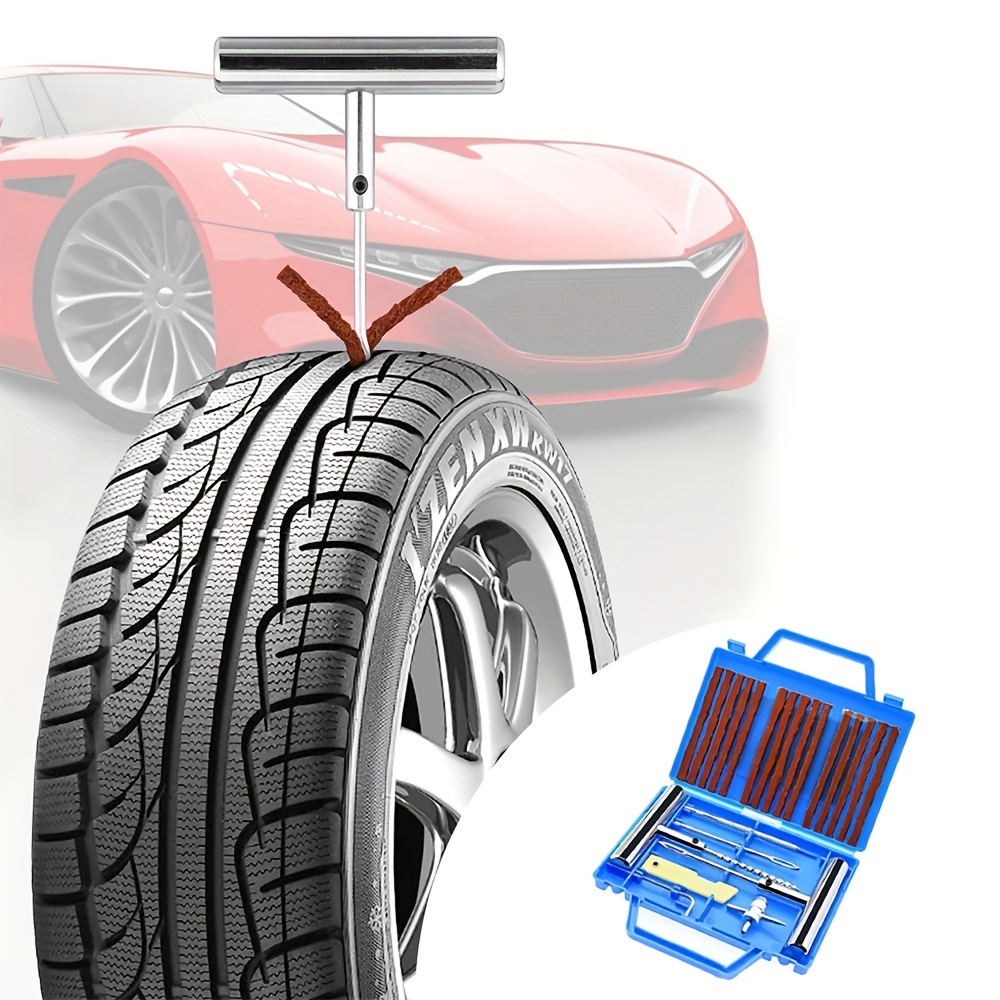 CKAuto Kit universal de reparación de neumáticos, kit de herramientas de  emergencia de coche resistente para reparación de pinchazos de neumáticos