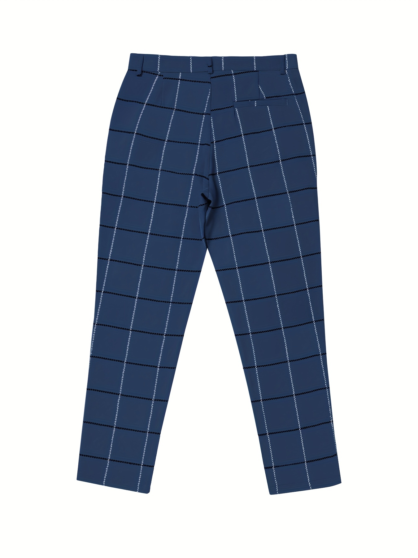 Comfortable Plaid Pattern Long Casual Pants Men's Loose - Temu