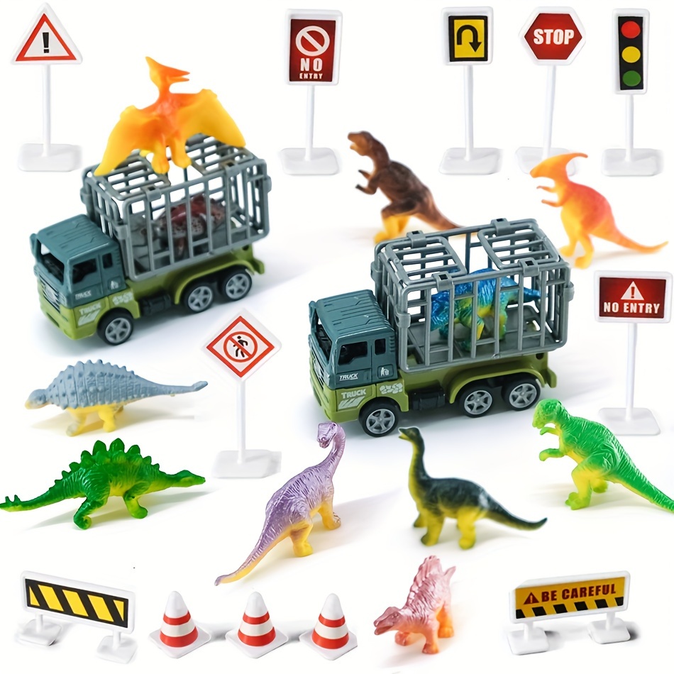 Voiture de Transport de Dinosaures, Véhicule à Dos Côtelé, Jouets