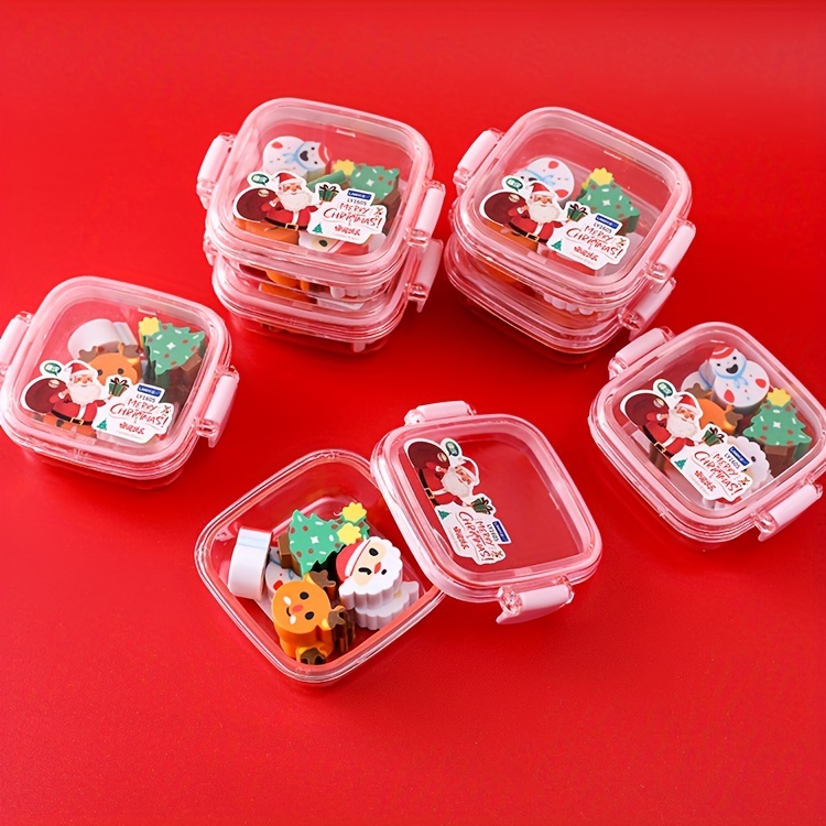 1 Box, Christmas Erasers, Learning Stationery Pencil Erasers