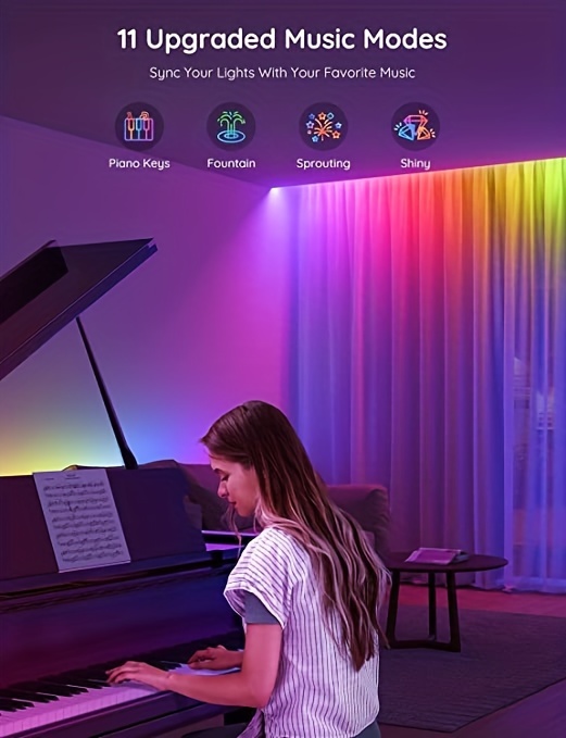 Gracerg Bande lumineuse LED pour rétroéclairage TV de 65 à 75 pouces - Kit  de rétroéclairage pour PC, chambre à coucher, salle de jeux, home cinéma