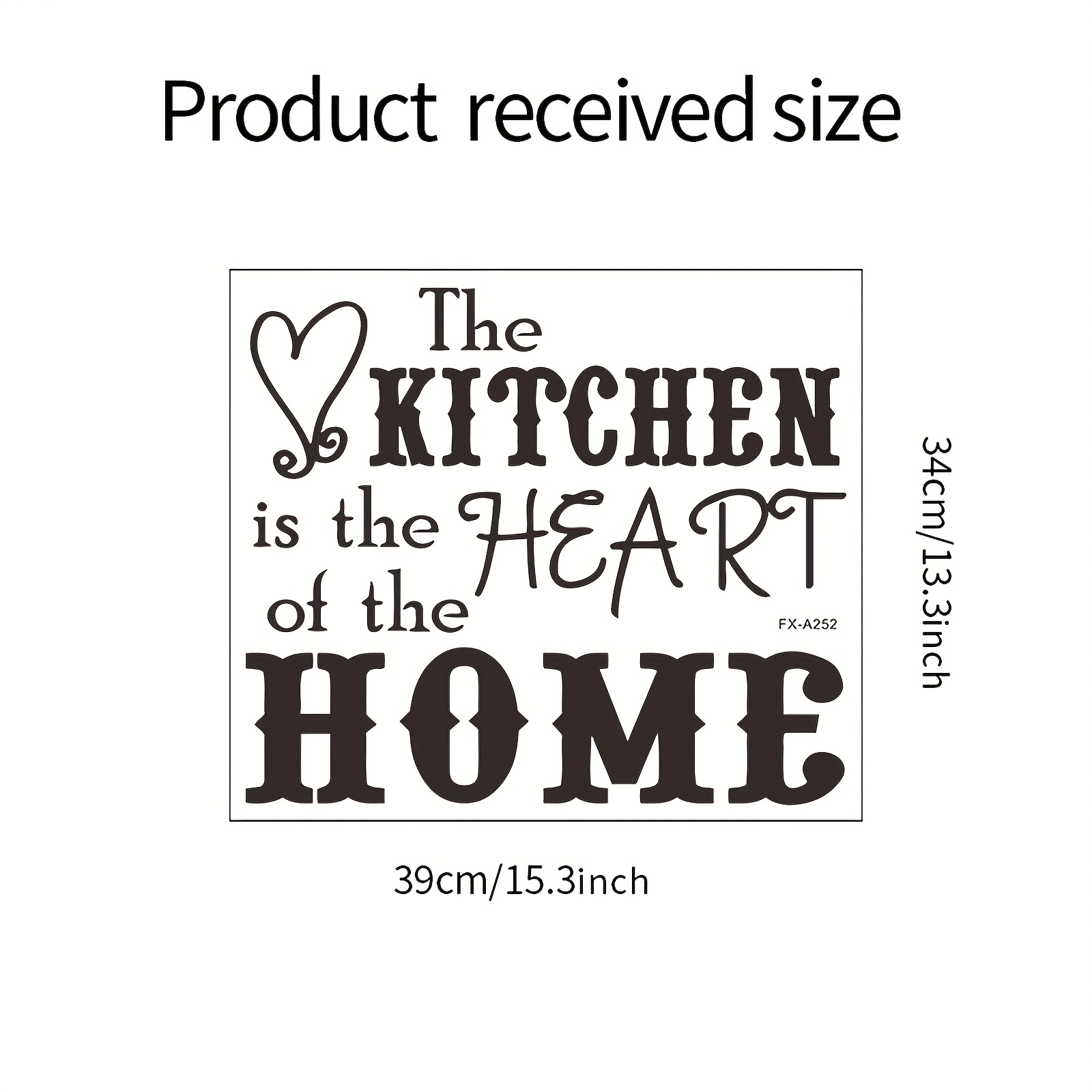 Kitchen Vinyl Wall Decal Kitchen the Heart of the Home Lettering