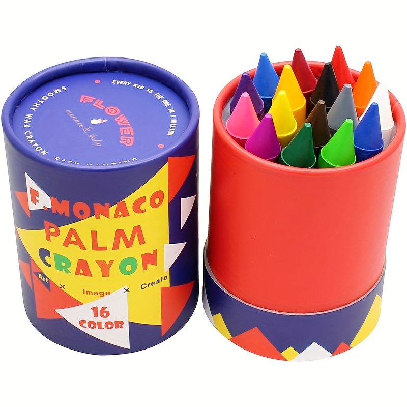 16 Colors And 24 Colors Non-toxic Crayons, Easy To Hold Large