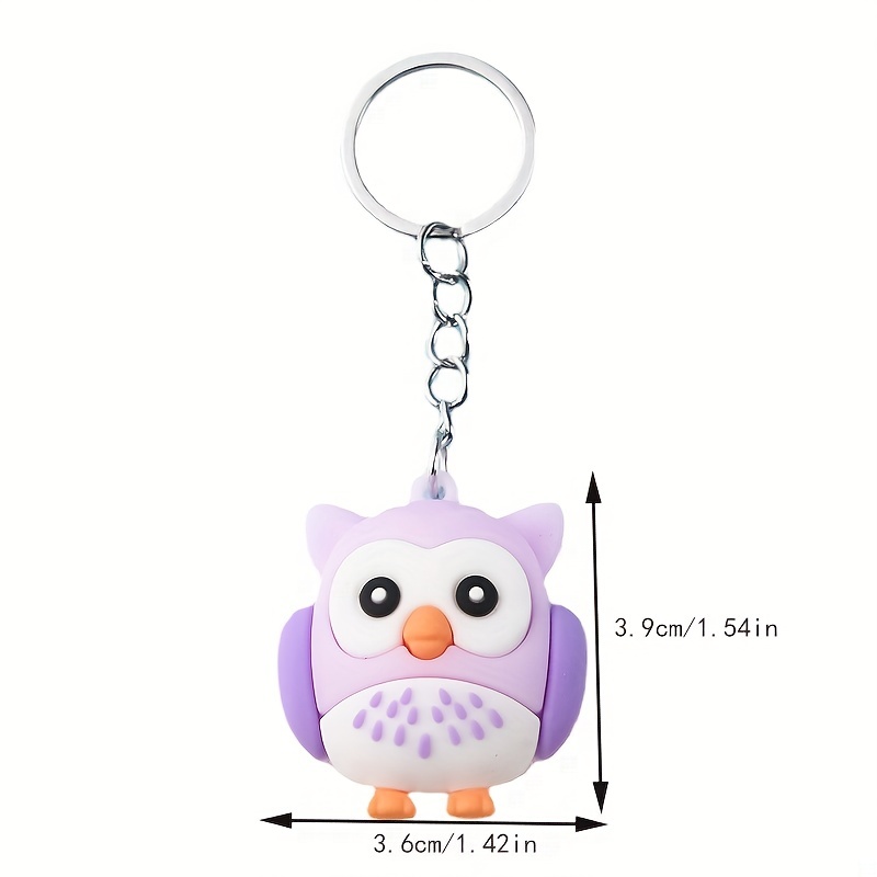 Cute Owl Doll Keychain, Cartoon Animal Car Pendant Keyring