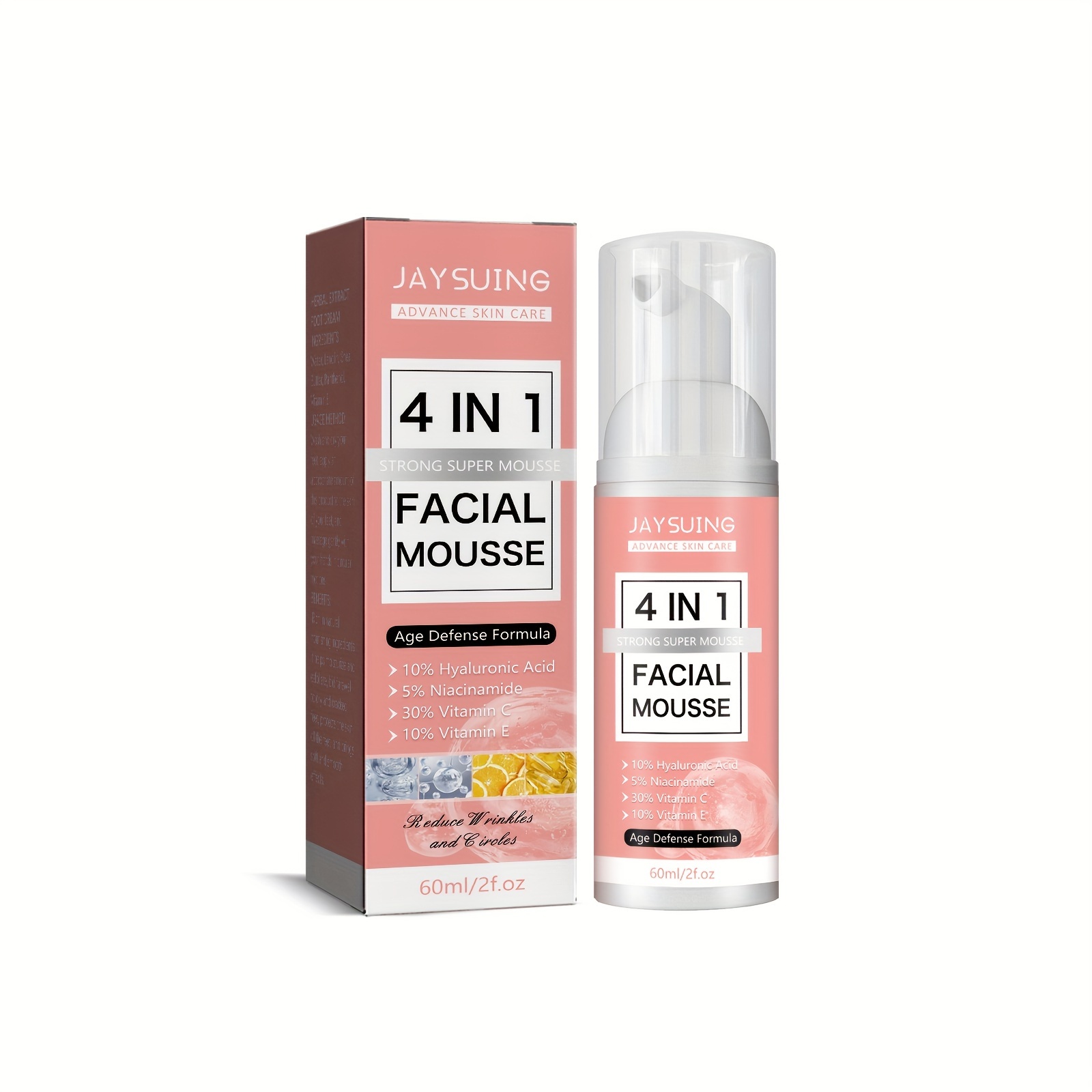 Limpiador facial en espuma con acido hialuronico 120ml