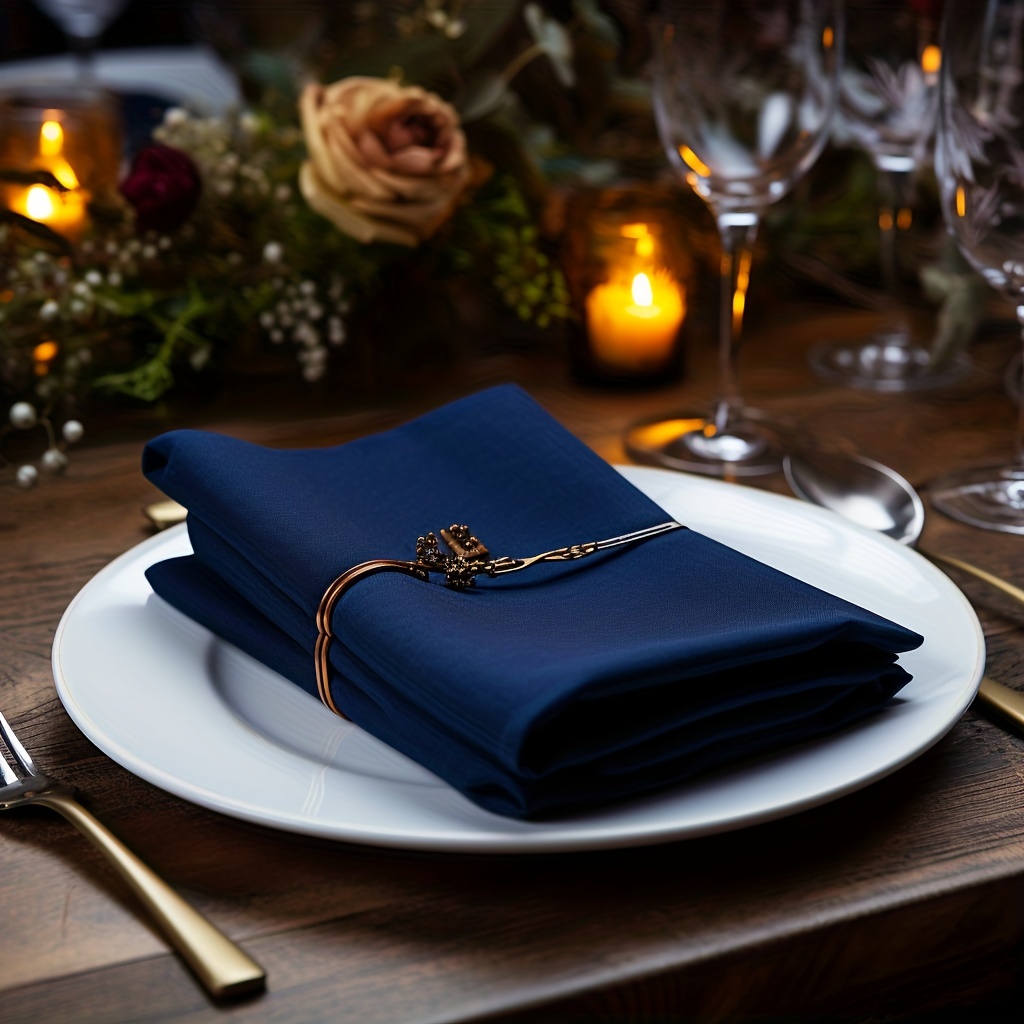 Cloth Napkins, Polyester Dinner Napkins With Hemmed Edges, Washable Napkins,  For Parties, Weddings And Dinners, Hotel Restaurant Supplies - Temu