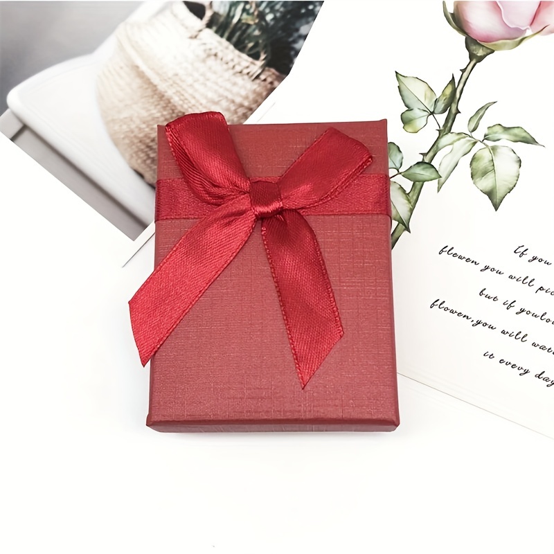 Rectangle Paper Jewelry Gift Boxes With Bowknot For - Temu