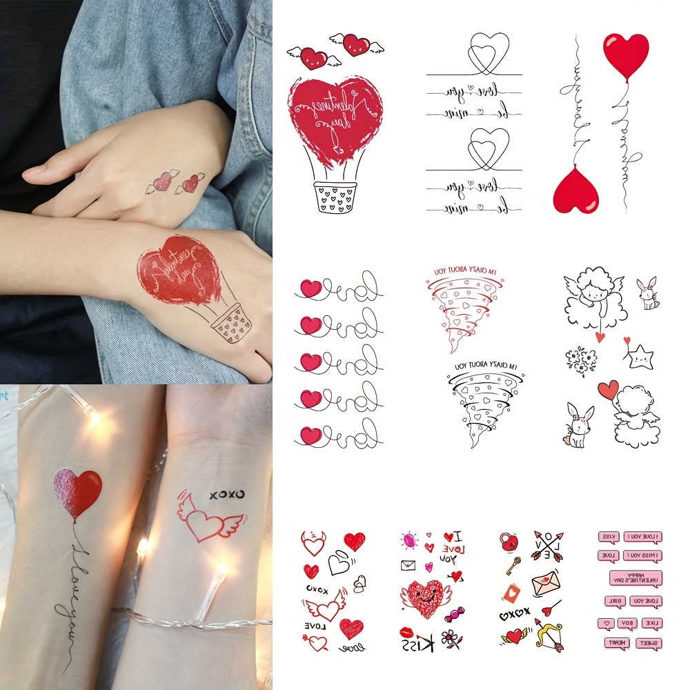 Simple Heart Tattoo On Finger - Temu