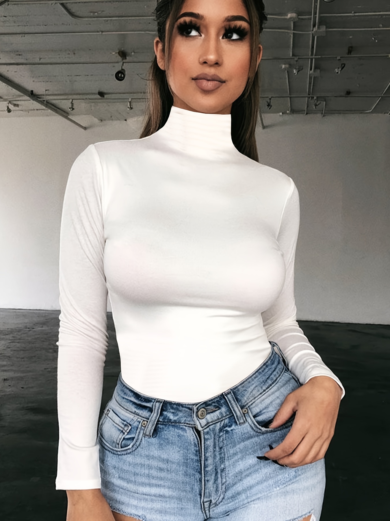 Fitted turtle neck top – Styched Fashion