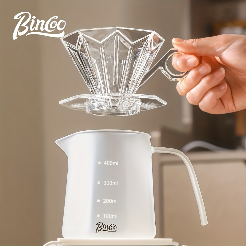 bincoo coffee pot hand washing coffee filter cup glass sharing pot set cold extraction cup american drip pot with scale filter details 0