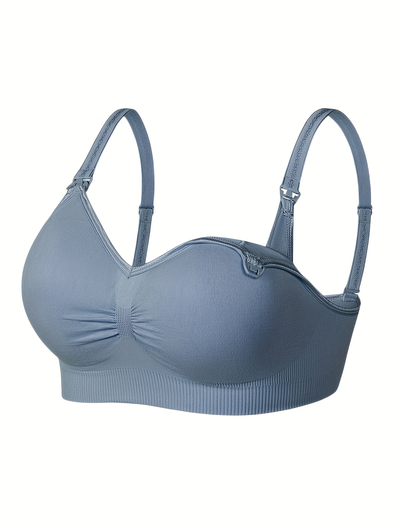 Maternity Bras, Thin Stretchy Comfy No Steel Ring Push Up Nursing Bra For  Breastfeeding - Temu