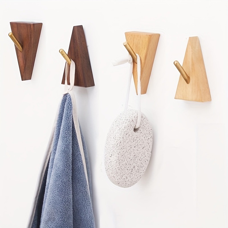 Nordic Solid Wood Hooks Creative Porch Wall Hanging Wooden - Temu