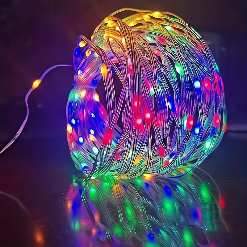 100LED Sound-Activated Christmas Lights with Remote and App Control