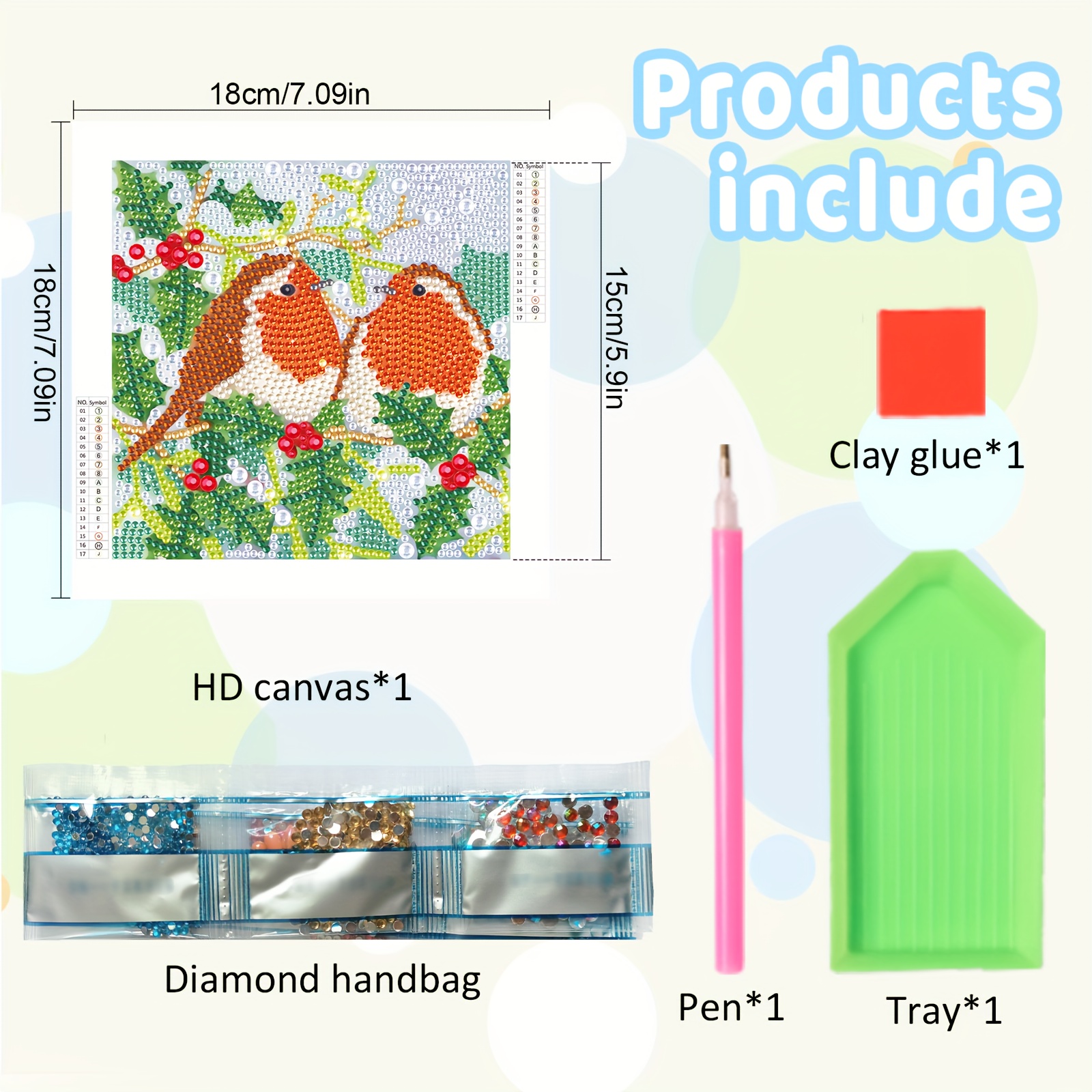 Christmas 5d Diamond Painting Kits Big And Small Diamond Art - Temu