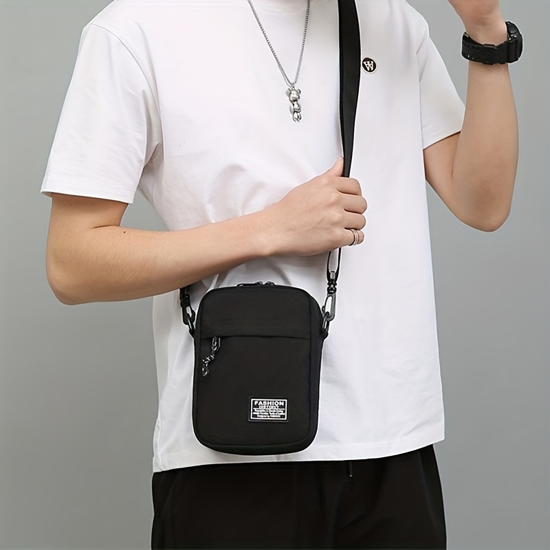 Men's Crossbody Bag, Simple Casual Mini Crossbody Pack Cell Phone Bag - Temu