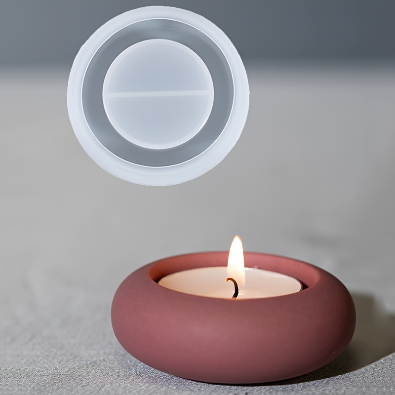 

Round Candle Holder Silicone Mold Diy Cement Candle Cup Mold Tealight Holder Plaster Mold Terrazzo Epoxy Resin Decorative Candlestick Mold