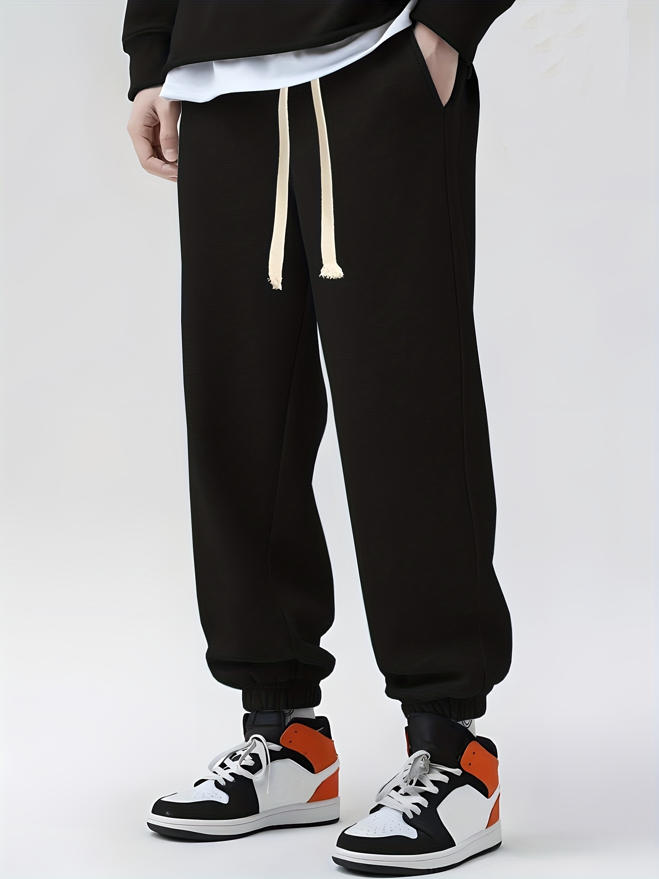 Men's Drawstring Sweatpants Loose Fit Joggers Spring Autumn
