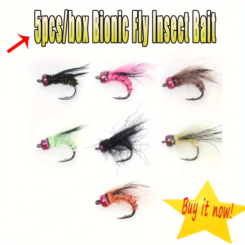 5pcs 8# Fly Hooks Flies Insect Lures Fly Fishing Decoy Bait Sequins Fish  Hook for Horse Mouth White Stripe Fishing : : Sports & Outdoors
