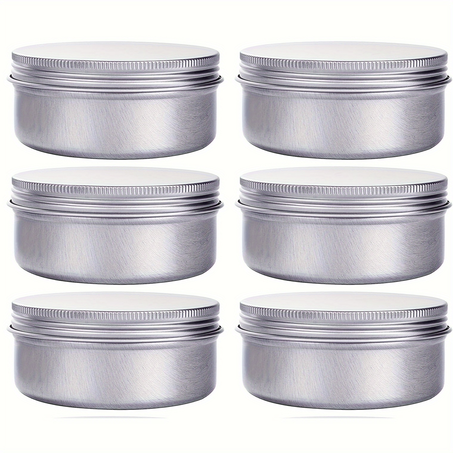 30Pcs 30ml Round Small Can Case Aluminum Metal Tin Box Jewelry Containers  w/Lids
