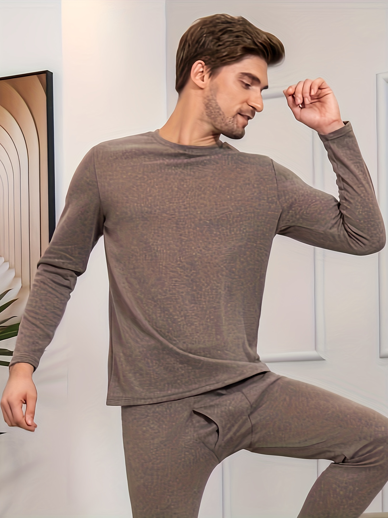 1pc Men's Thickened Fleece Thermal Underwear Tops, Soft And Elastic Bo –  Shift Clothing