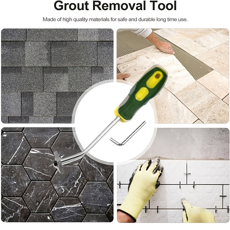 Grout Removal Tool, Caulking Removal Tool, Grout Cleaner, Scraper, Scrubber  Brush, Tile Joint Cleaning Brush, Remove Grout or Cleaning for Tile Joints