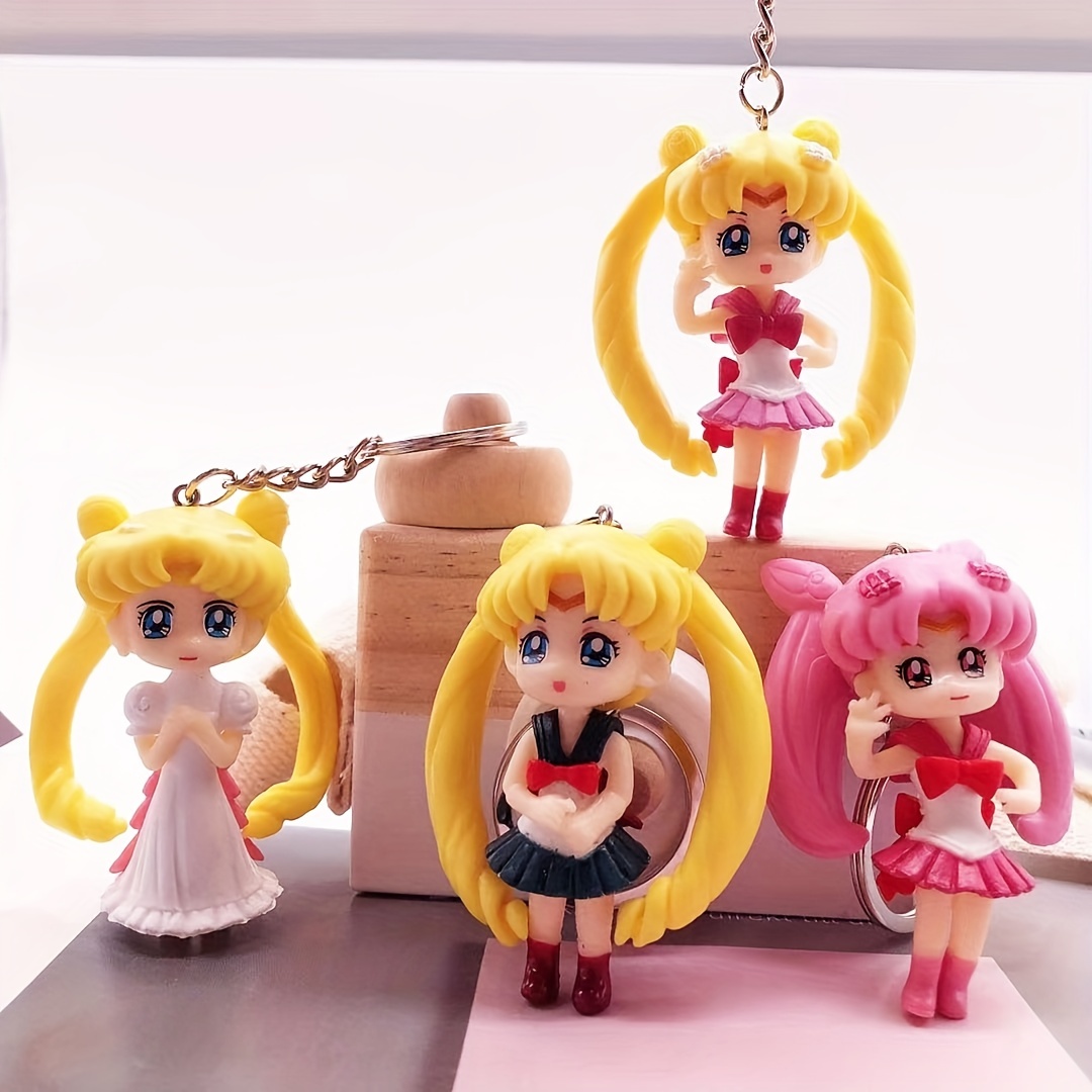 1pc Cartoon Anime Figurine Keychain Cute Kawaii Doll - Temu Italy