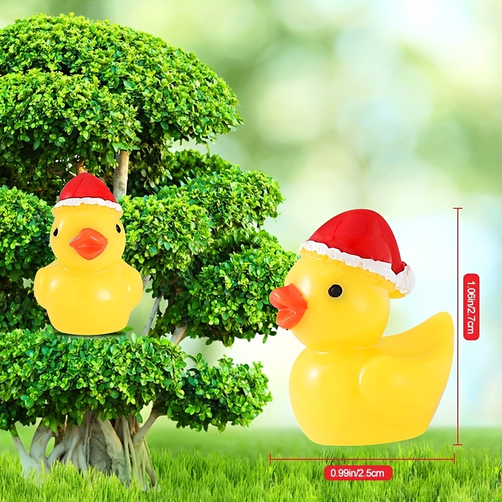 100PCS Mini Ducks Christmas Accessories Miniature Duck with