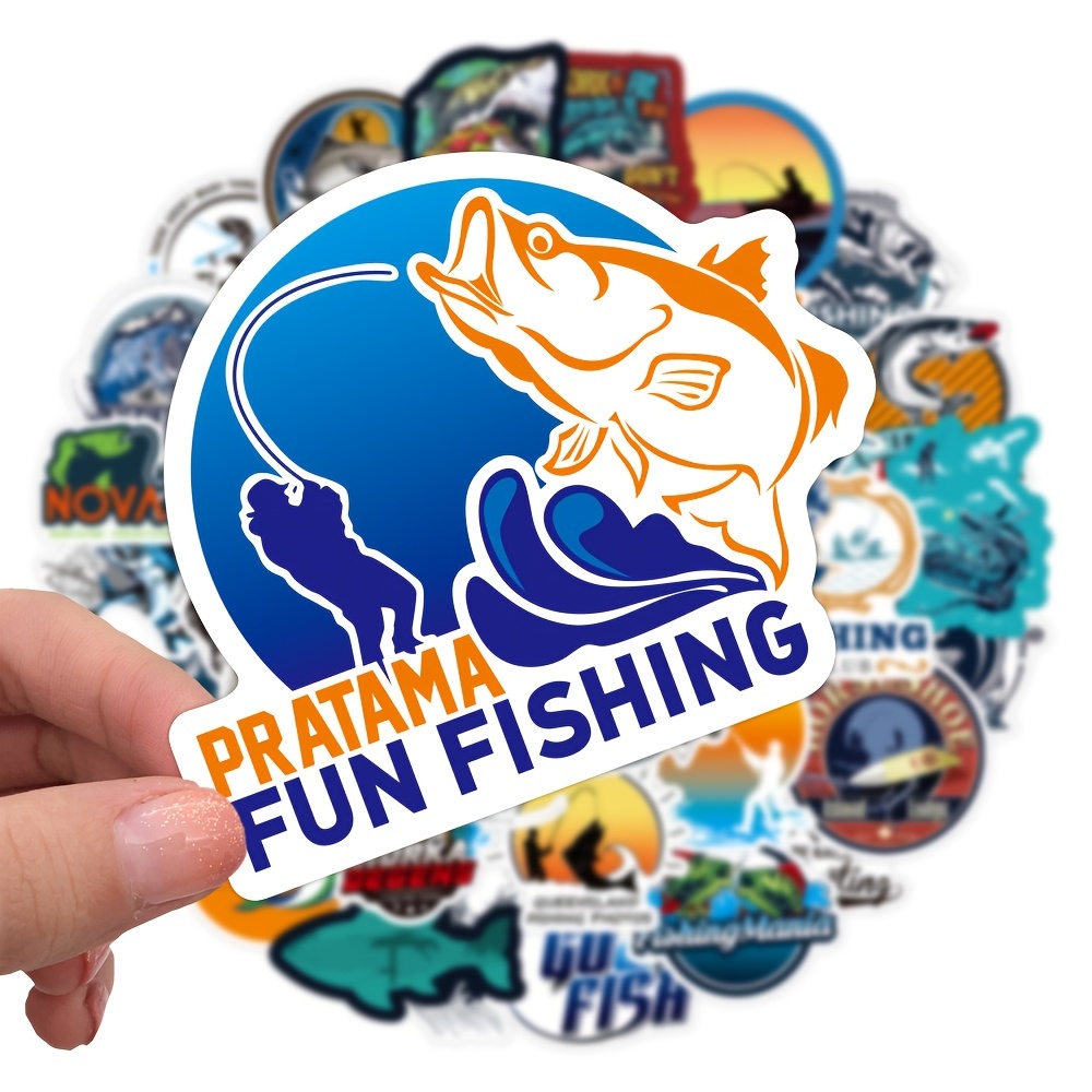 History Fishingfishing Graffiti Stickers 10-50pcs - Waterproof For Laptop,  Guitar, Skateboard