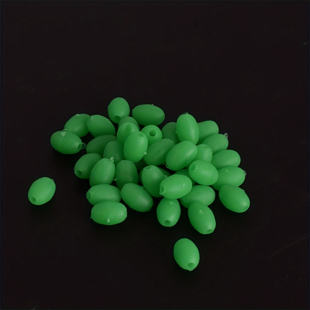 100pcs Luminous Beads Fishing Space Beans Soft Plastic Glowing