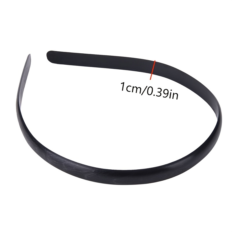 10pcs Plastic Hair Band No Teeth Solid Headband Hair Accessory