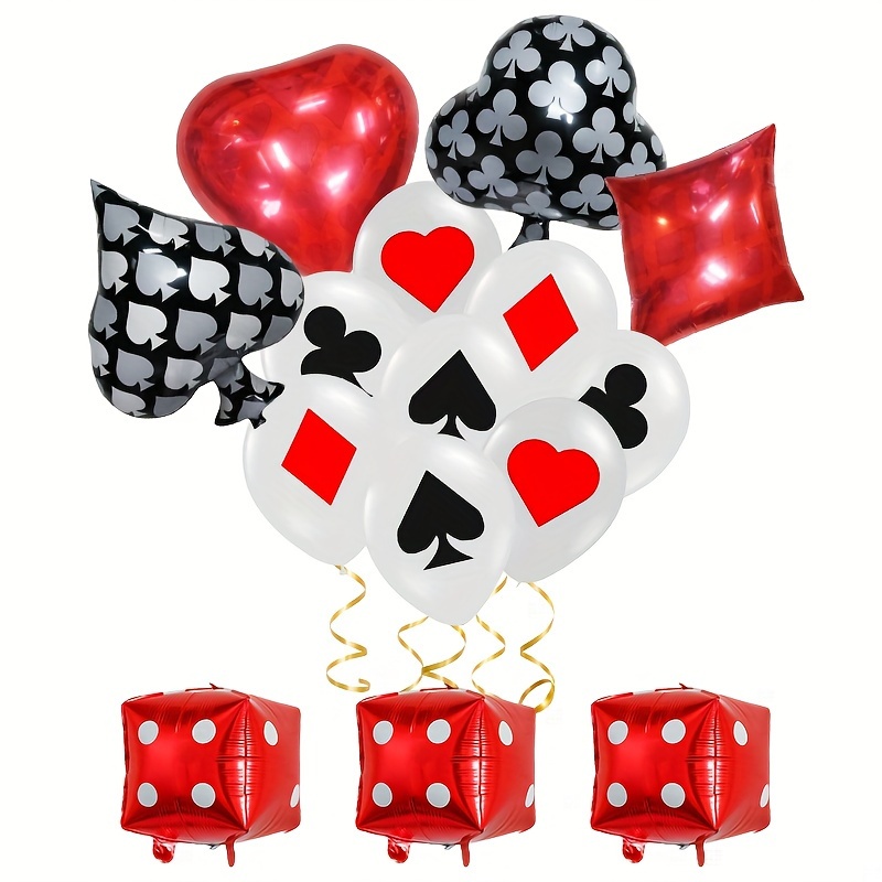 17 Pezzi, Palloncini A Tema Las Vegas Night Party, Decorazioni Per Eventi  Di Poker, Decorazioni Per Feste Di Compleanno Per Adulti, Decorazioni Per  Le Vacanze, Decorazioni Per La Laurea, Decorazioni Per Bar