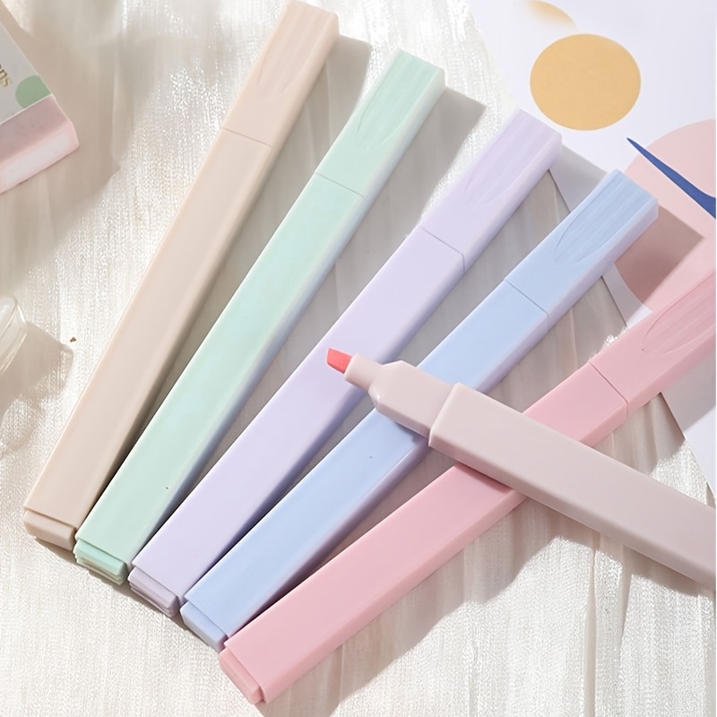 Aesthetic Cute Highlighters Assorted Colors, Bible Highlighters and Pens No  Bleed, Mild Soft Chisel Tip Pastel Highlighters Marker Pens for Journaling  Note Taking School Stationary Supplies 