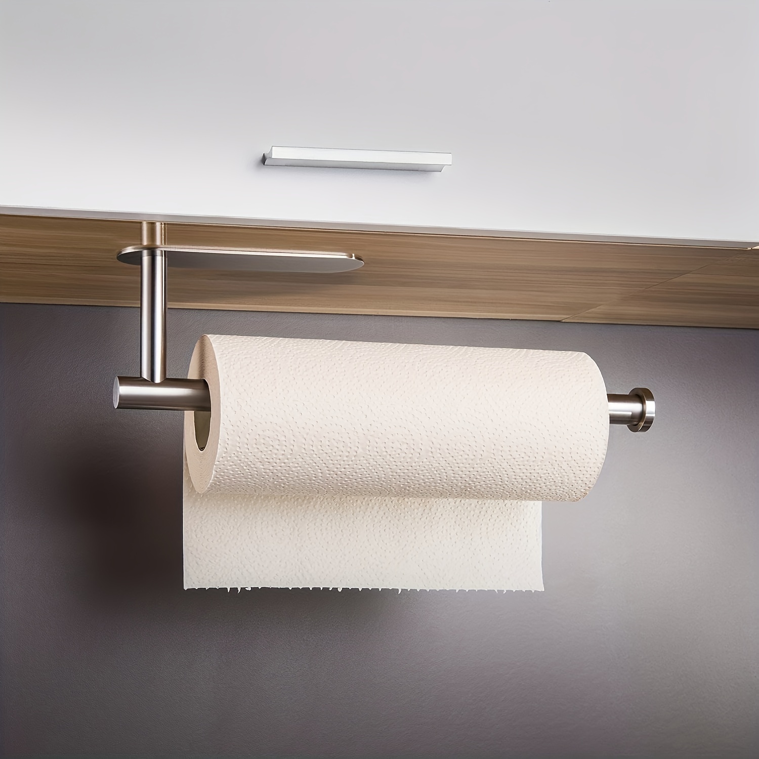 Paper Towel Holder Under Cabinet Strong Self Adhesive Paper - Temu