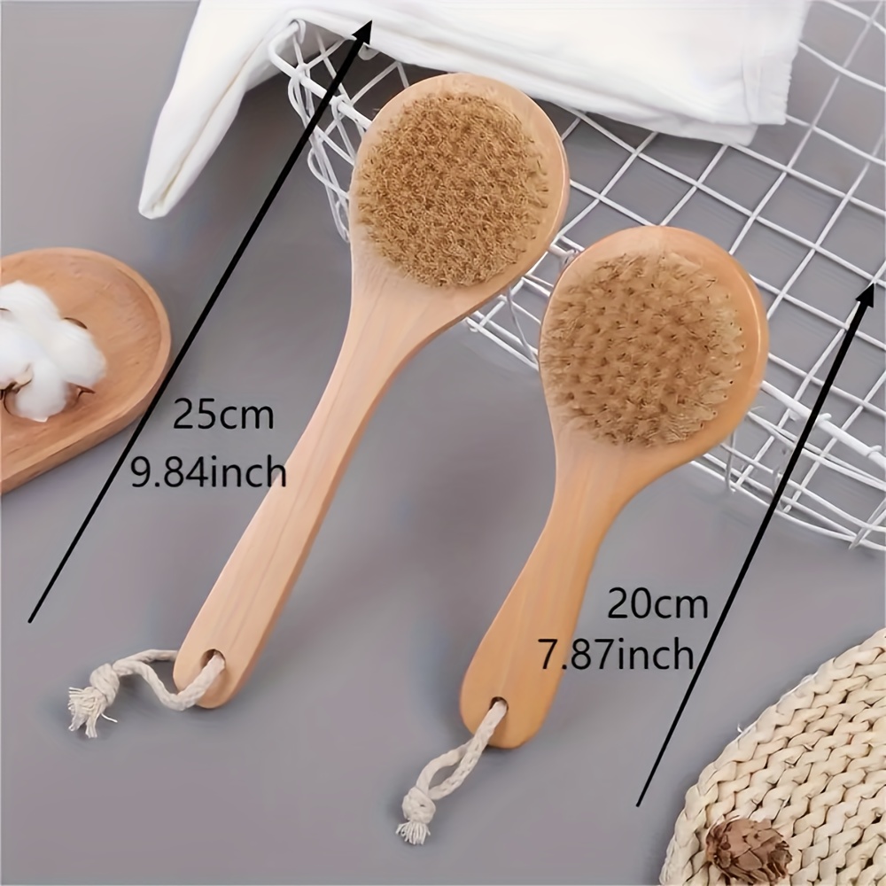 2pc Long Handle Back Body Shower Spa Bath Sponge Brush Exfoliating