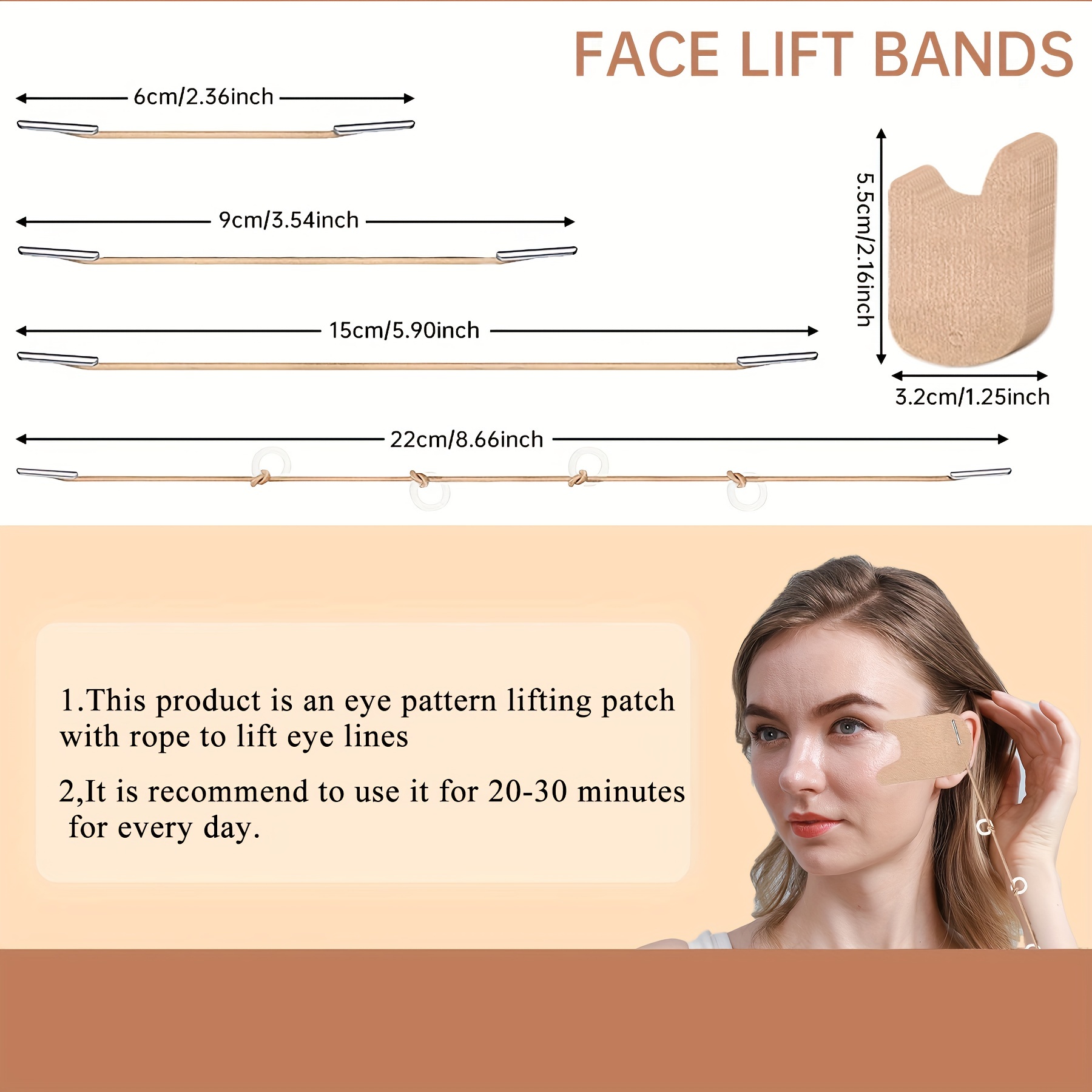 Invisible V Line Facelift Tape for Neck and Eyes