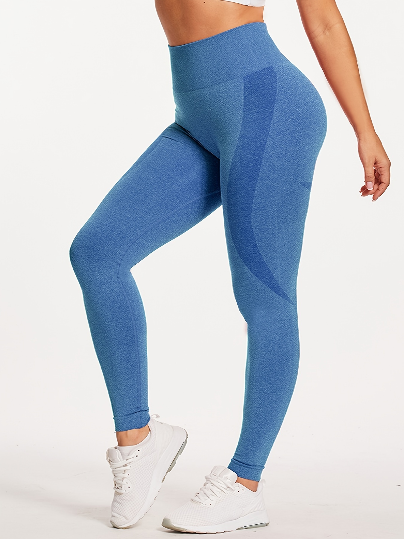 High Waisted Pastel Midnight Blue Leggings Yoga Pants for Women