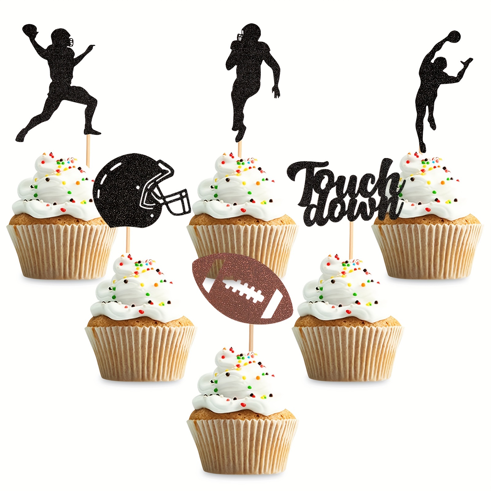 Déco de gateau rugby pour cupcakes