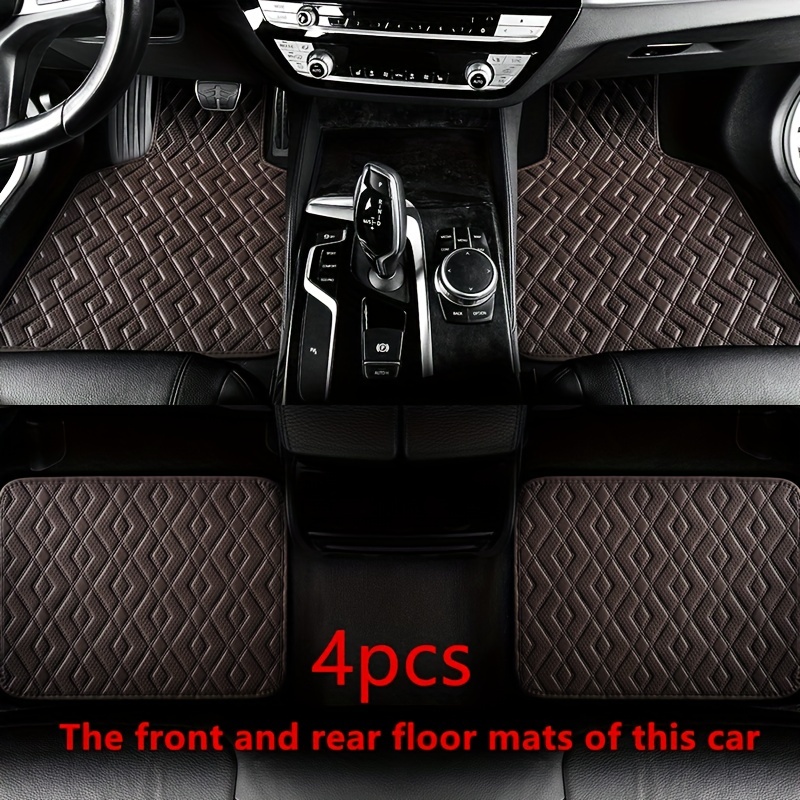 Pu Leather Car Floor Mats Car Foot Pads For Four Seasons - Temu