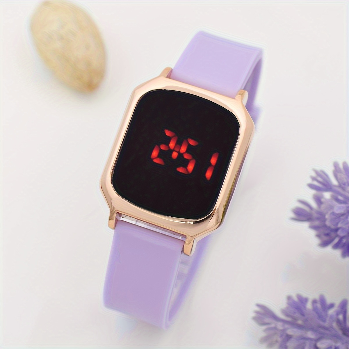 Comprar Reloj Digital Casual LED Cuadrado con Banda de Goma Relojes  Deportivos para Hombre Mujer (colores opcionales)