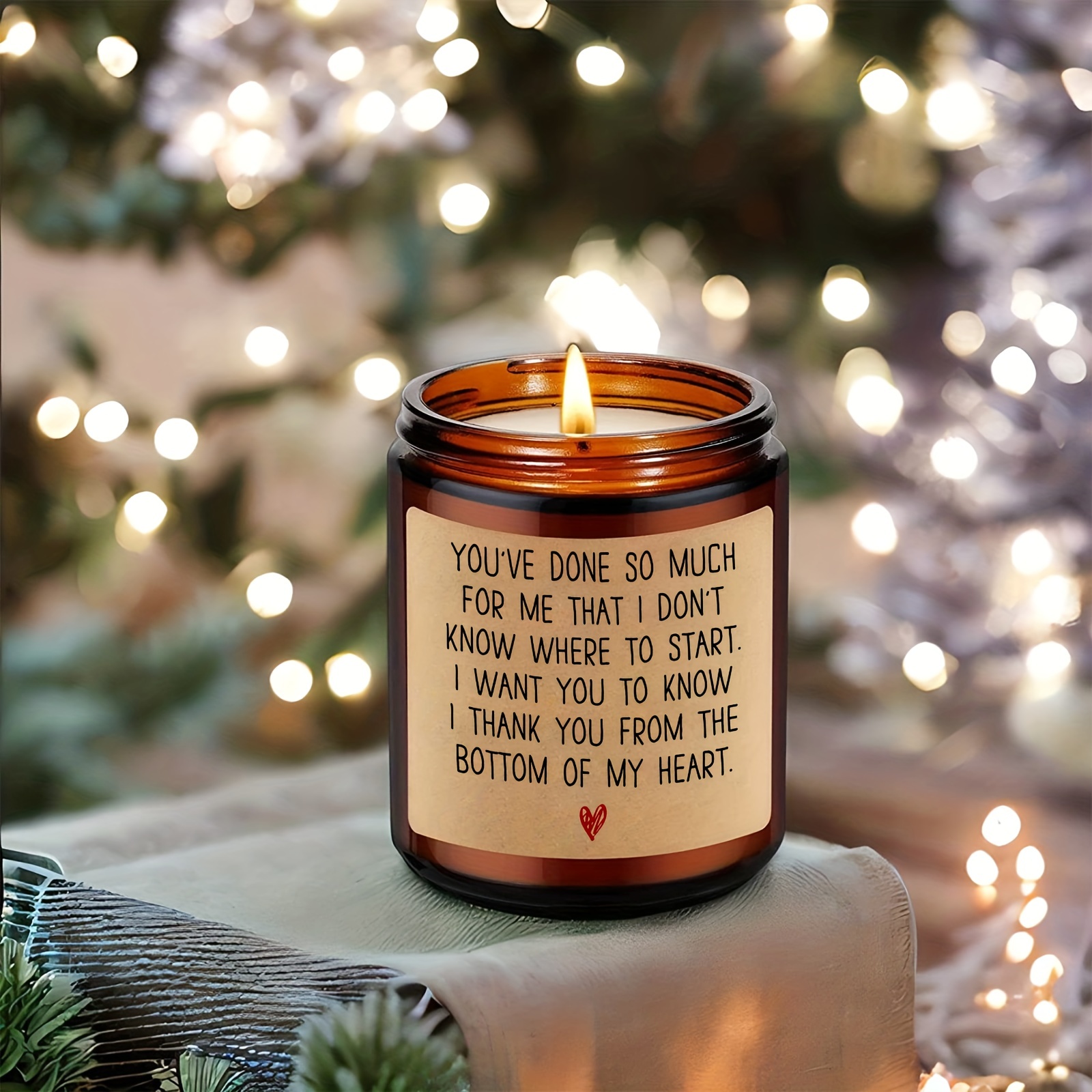 Heart Soy Wax Candle with Glass Jar