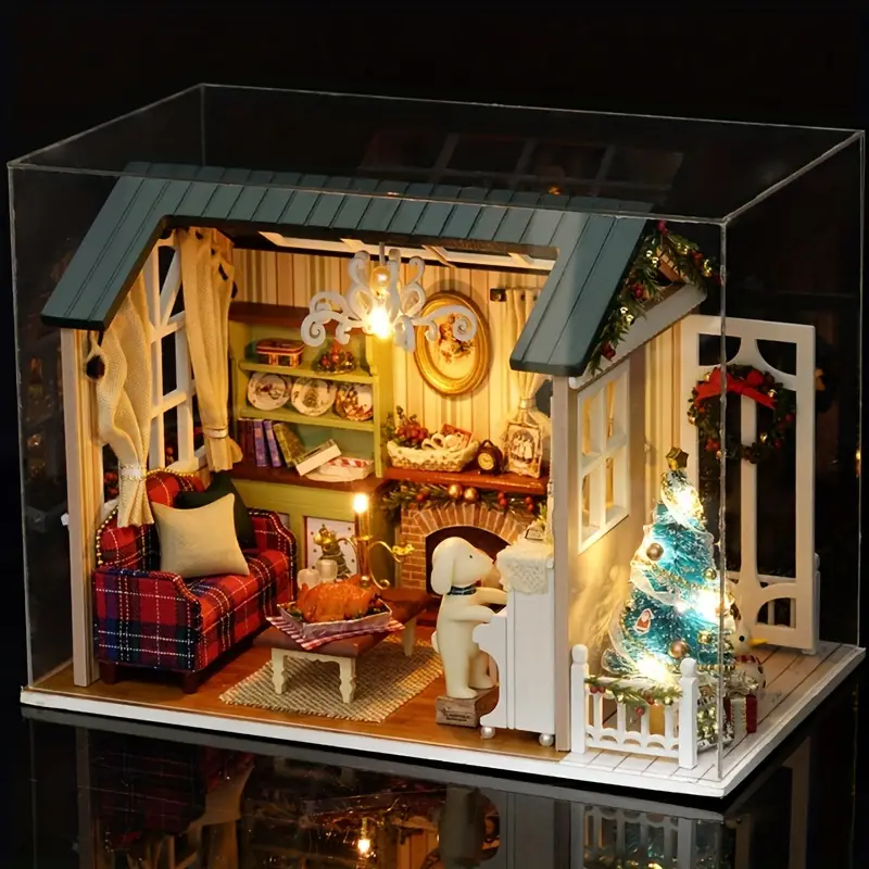 Dollhouse Kits Blocks 3d Miniature Model Building Puzzles - Temu