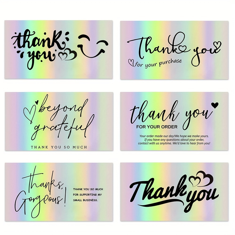 silver thank you cards