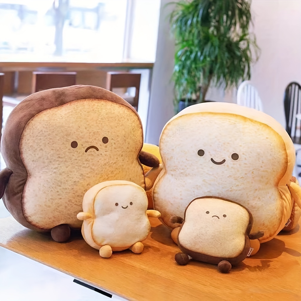 New Arrival Soft Plush Toast Practice Car Cushion Multifunctional