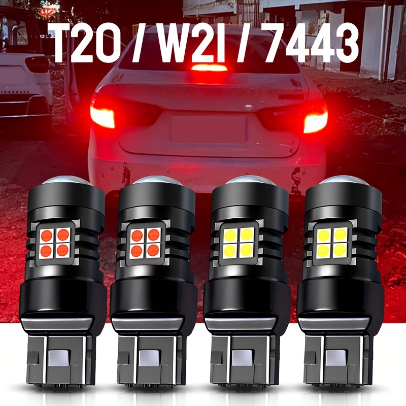 Ampoules P21W LED 24V Rouge BA15S 1156 CANBUS feux stop pour camion