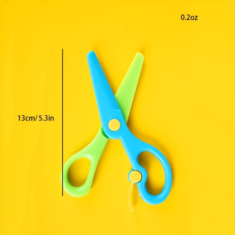 6pcs Plastic Kids Design Safety Art Scissors, Creative Crafts Scissors,  Paper Scrapbooking Decorative Wave Lace Edge Cutters Set