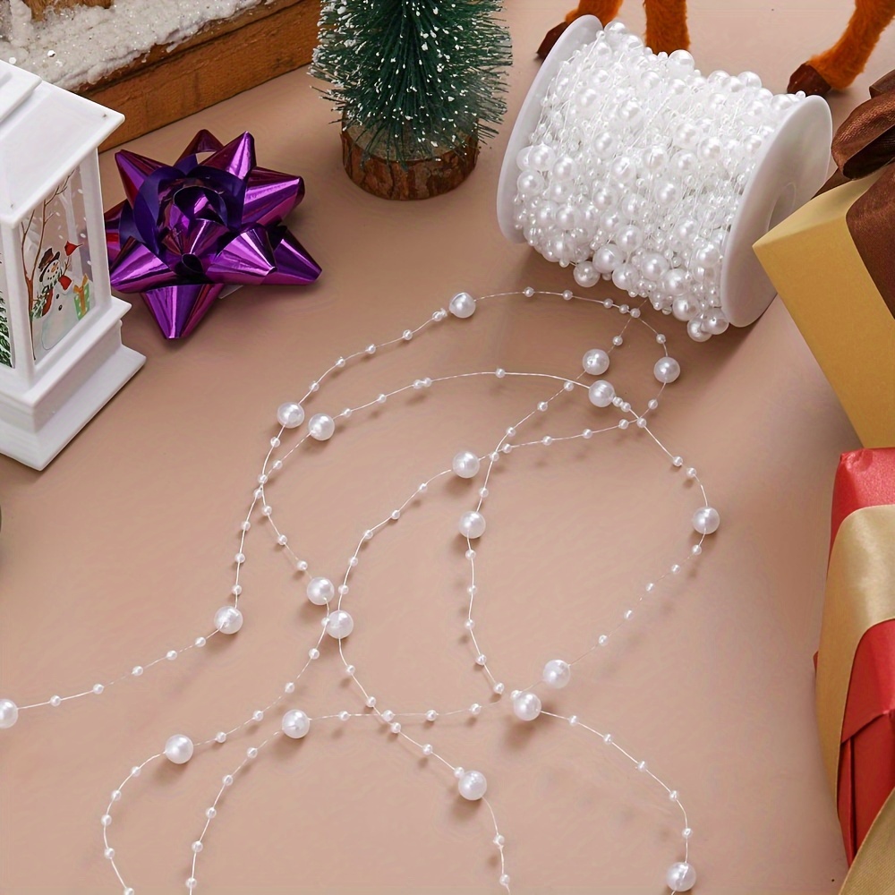Christmas Tree Beaded Faux Pearl Beaded Garland Plastic - Temu