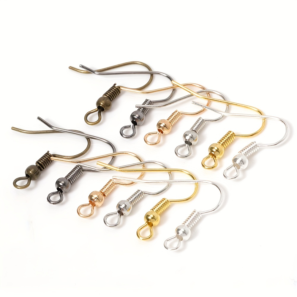 Comprar 300 unids/set Kit de ganchos para pendientes hipoalergénicos cables  para las orejas de varios colores anzuelos anillos abiertos tapones para  los oídos para la reparación de pendientes