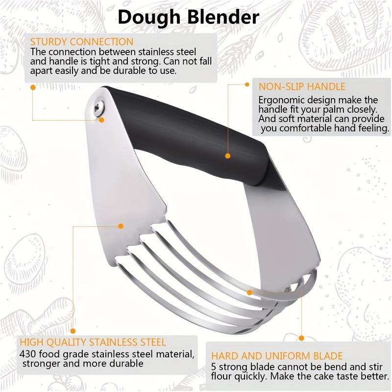 Pastry Cutter Pastry Blender Comfortable Handle Heavy Duty Stainless Steel  Blade