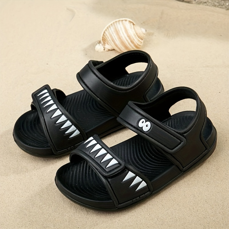 Children Boys Sandals Hook Loop Fastener Beach Shoes - Temu